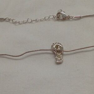 Silver flip flop anklet